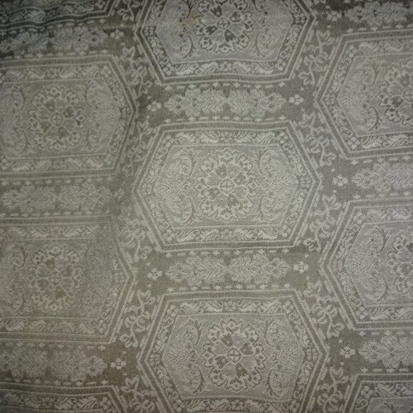 2-COURT OF VERSAILLES CANNON ROYAL FAMILY KING SHAMS damask/brocade taupe - Picture 6 of 10